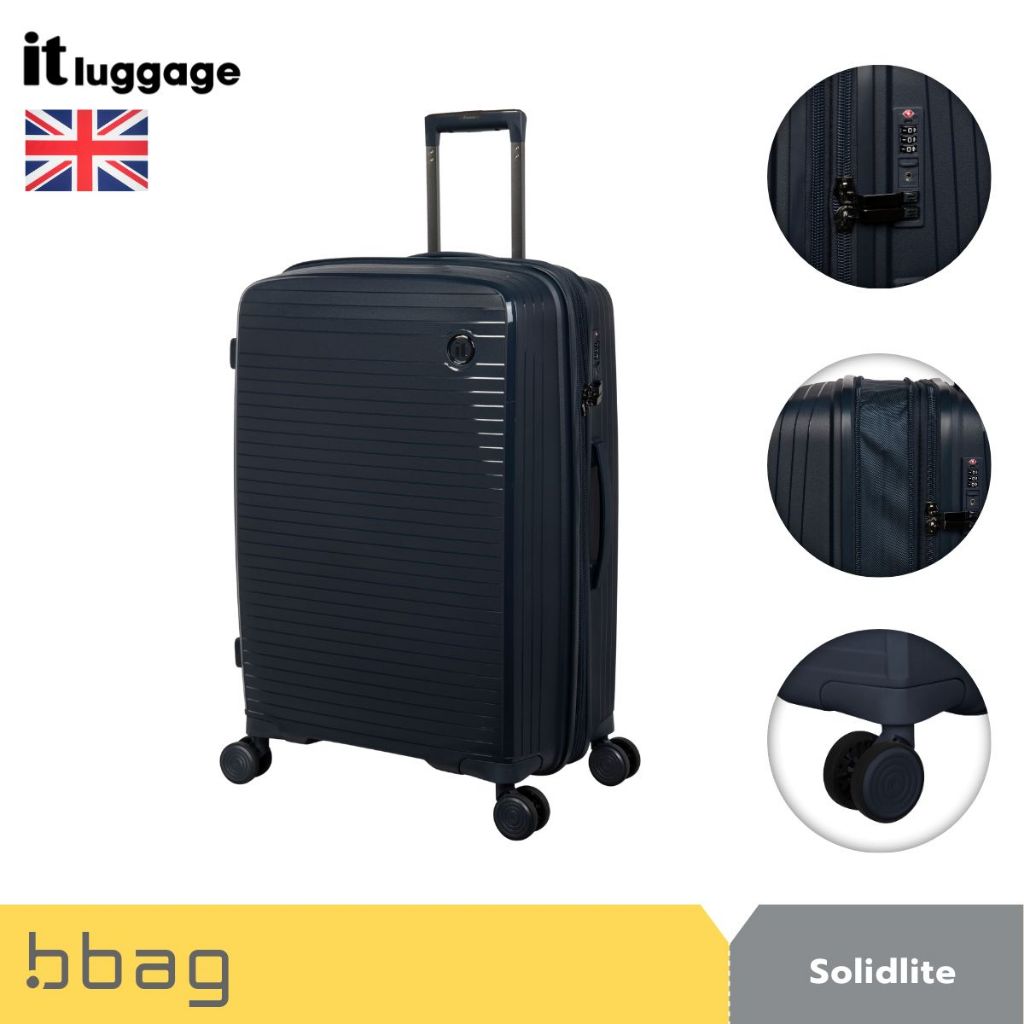 IT Luggage : กระเป๋าเดินทาง รุ่น Solidlite 2881 (โซลิดไลท์) : สีบลูเบอร์รี่