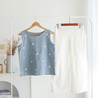 เสื้อผ้าฝ้าย กางเกงผ้าฝ้าย แบบปักและไม่ปัก สวมใส่สบาย งานสั่…