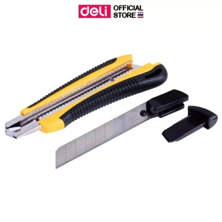 คัตเตอร์พกพา Deli คัตเตอร์ ตัดกระดาษ ใบมีดคัตเตอร์ คัตเตอร์อะเนกประสงค์ แข็งแรง อุปกรณ์สำนักงาน (แพ็ค 1 ชิ้น) พร้อมส่ง