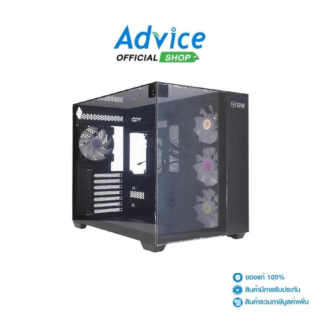 COLD COOL ATX CASE (เคสคอมพิวเตอร์) (NP) CASE C4 BLACK - A0163327