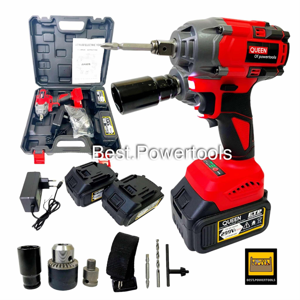 ใหม่! QUEEN บล็อกไขควงไร้สาย 299Vf 2IN1 มีระบบ Auto Stop มอเตอร์ BRUSHLESS แท้ที่แรงที่สุด (มี 2 รุ่น)
