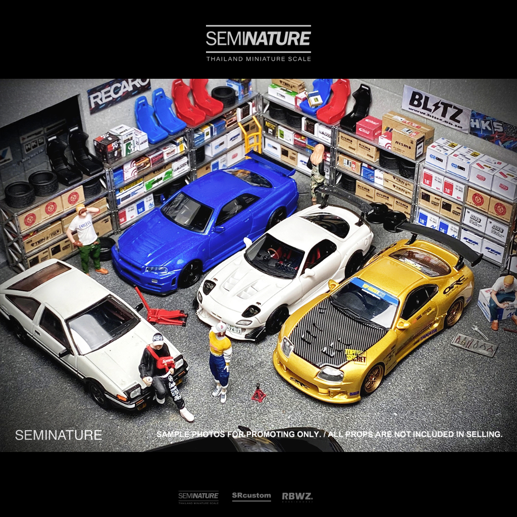 🇹🇭พร้อมส่ง♦️ชั้นกล่องแต่งอู่ สเกล 1/64 มีแบบให้เลือก‼️Garage shelf 1/64 scale! ขนาด 1/64 ฉากสเกล 1/6