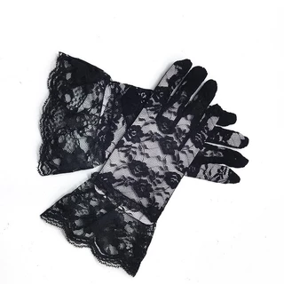 ถุงมือลูกไม้ลายดอกไม้ ถุงมือเด็ก3-8ปี พร้อมส่ง