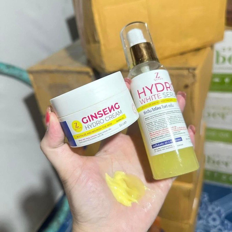 🌼[ส่งฟรี ของแท้‼️]ครีมโสม ไฮโดร GINSENG HYDRO CREAM  เนียนนุ่มกระจ่างใส Z Queen  ลดรอยแตก หัวเชื้อ