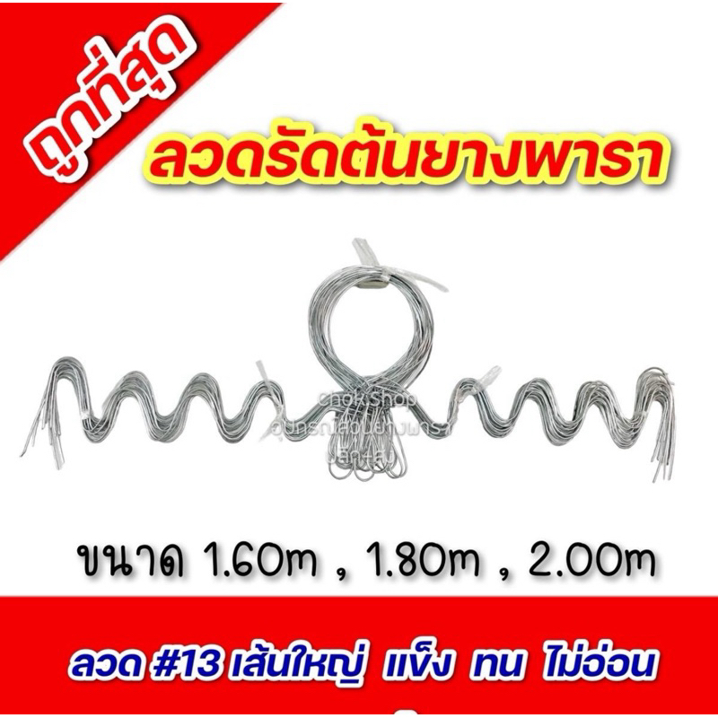 ลวดยางพารา เบอร์13 เส้นใหญ่ แข็งแรง ทนทาน ไม่อ่อน (20เส้น/มัด)