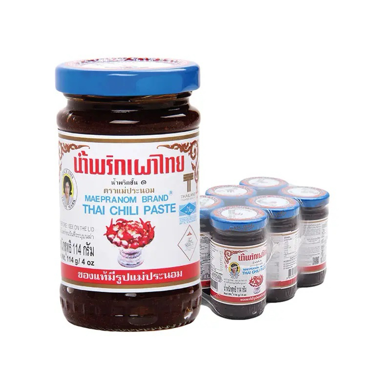 แม่ประนอม น้ำพริกเผาไทย 114 ก. x 6