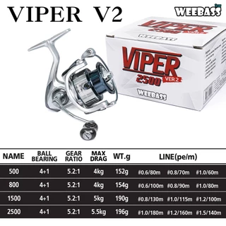 WEEBASS รอก - รุ่น VIPER V2 รอกสปินนิ่ง รอกตกปลา รอกสปิน spin