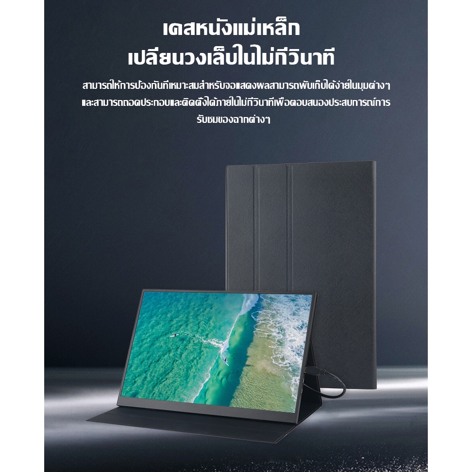 Rantoper 4K 16 นิ้ว IPS HD แบบพกพาจอภาพ, HDMI/TYPE-C, สําหรับ Switch, PS5, โทรศัพท์มือถือ, แล็ปท็อป