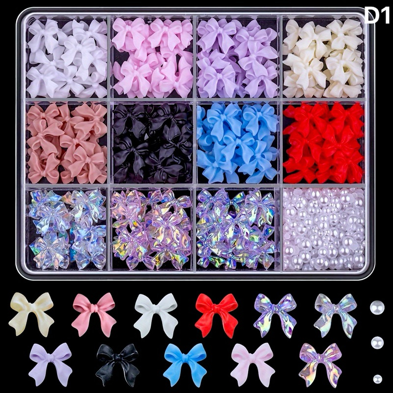 กล่องผสมเรซิ่น สำหรับตกแต่งเล็บ DIY พร้อมกล่องบรรจุ มีให้เลือกมากกว่า 20แบบ