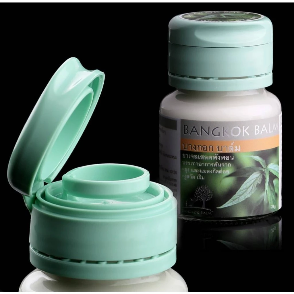 Bangkok Balm Organic Acanthaceae 25g/45g/70g เจลครีมผสมเสลดพังพอนตัวเมียตราบางกอกบาล์มขนาดบรรจุ 25g/45g/70g