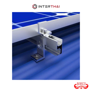 BARCO End clamp ตัวยึดขอบ แผงโซล่าเซลล์ สีชุบขาว