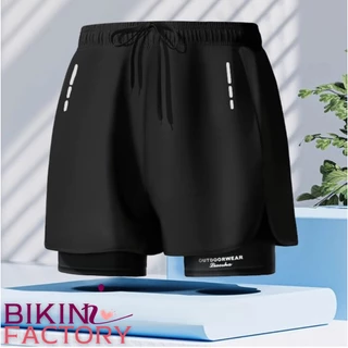 BIKINI FACTORY กางเกงว่ายน้ำ กางเกงว่ายน้ำผู้ชาย กางเกงเดินชายหาด 🩳 มีไซส์ M-3XL ผ้า2ชั้น BK-232