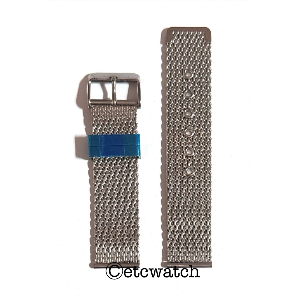 พร้อมส่ง สายนาฬิกาสแตนเลสแบบถัก (Milanese) ขนาด 22 mm