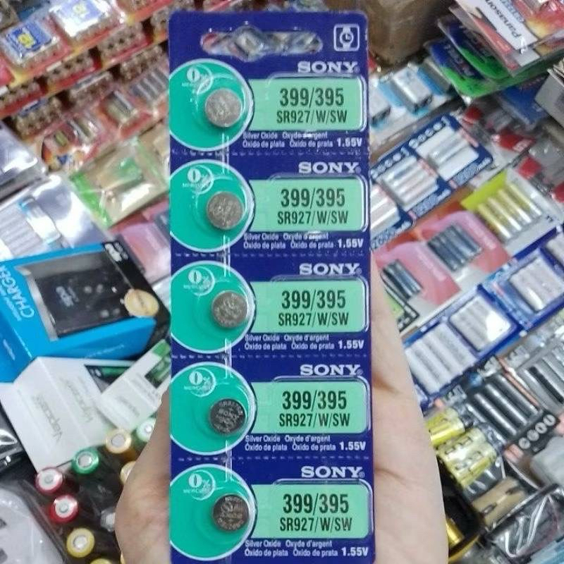 (5ก้อน) ถ่านกระดุม Sony 395/399, 395, SR927SW 1.55V จำนวน 5ก้อน Silver Oxide Battery ของใหม่