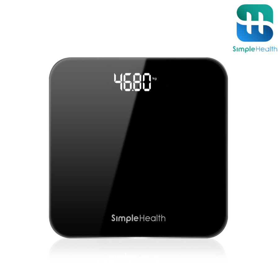 Simple health เครื่องชั่งน้ำหนักดิจิตอล LED Digital Weight Scale แม่นยำสูง 0.1 กก. แถมสายวัดเอว