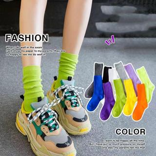 (ได้รับ 2-3 วัน)  จัดส่งจากประเทศไทย~ถุงเท้าสตรีสีลูกกวาด ถุ…