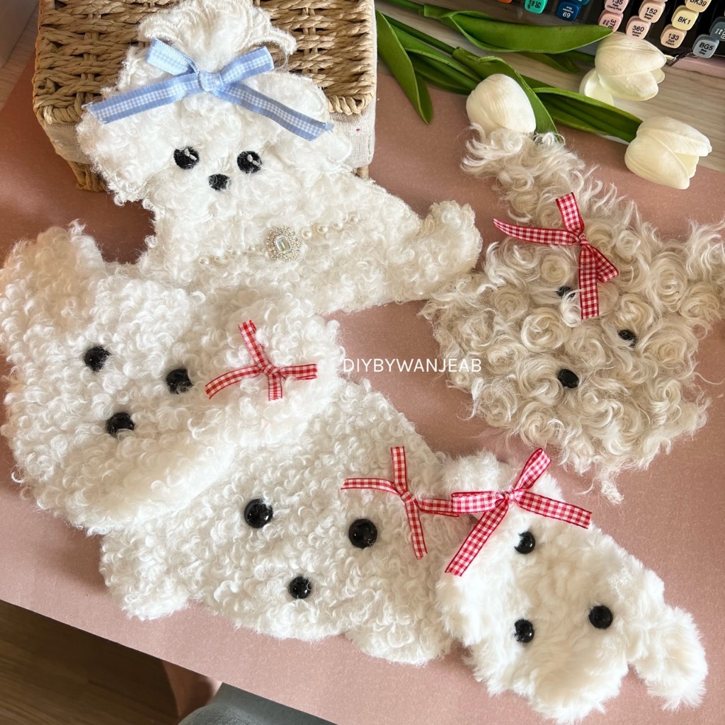ตัวปักตกแต่ง DIY น้องหมา ขนปุย สำหรับงานฝีมือ เย็บติดเสื้อ ไม่มีกาว ตกแต่งเสื้อผ้า กระเป๋า งาน Craft แฟชั่นบนเสื้อ - รูปที่ 2