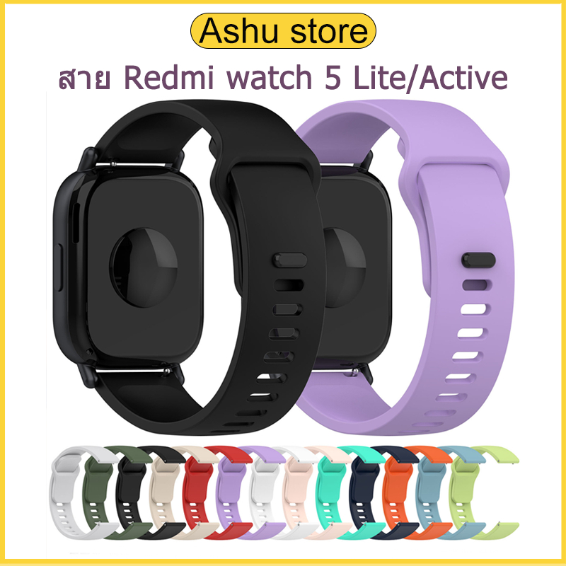 สายรัดซิลิโคนแบบเรียบง่ายสำหรับ Xiaomi Redmi Watch 5 Active / Lite สายรัดทดแทน 22 มม. สายกีฬา