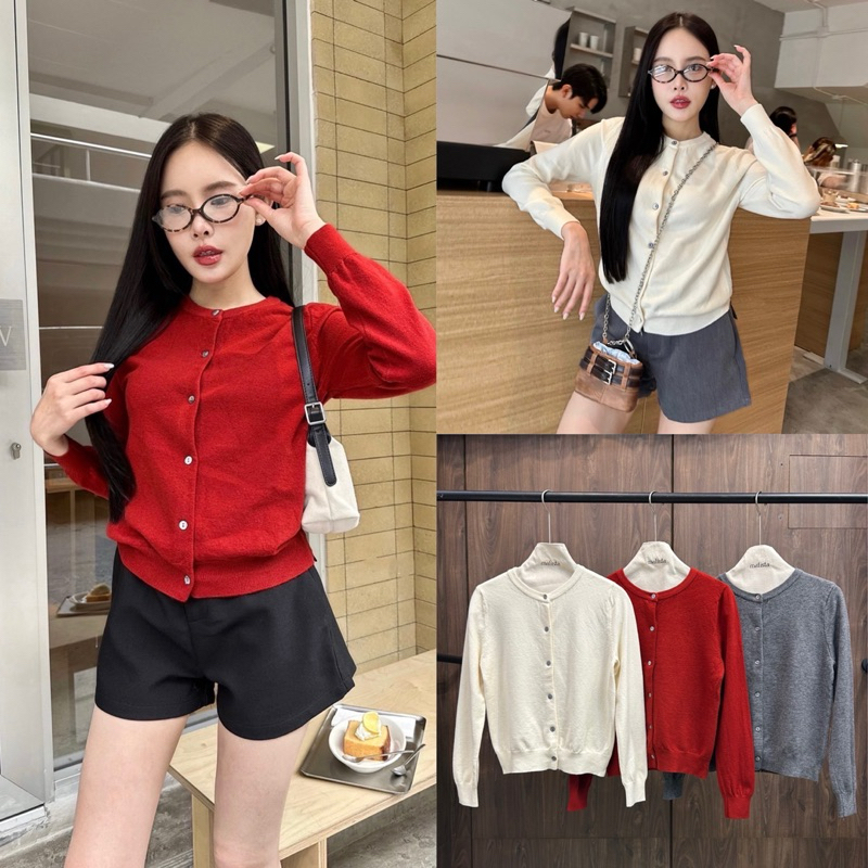 tantanaa_studio: Casey cardiganเสื้อไหมพรมแขนยาวผ้านุ่ม(freesize)