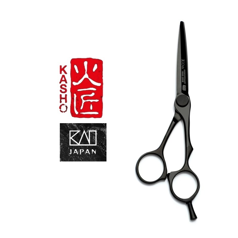 กรรไกรตัดผม kasho Scissors Barber Scissors 100th Anniversary Limited Edition 6 นิ้ว มือขวา