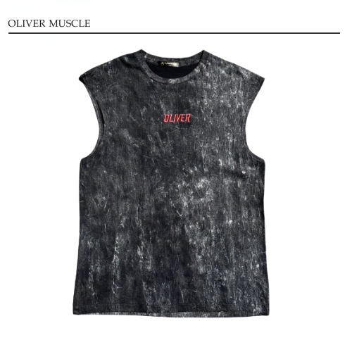 OLIVER MUSCLE - Tie-dye shirt ปักโลโก้ OLIVER