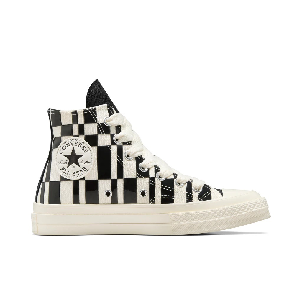 CONVERSE A08764CU_U4CMBK CHUCK 70 FLAME CHECK HI CREAM/BLACK