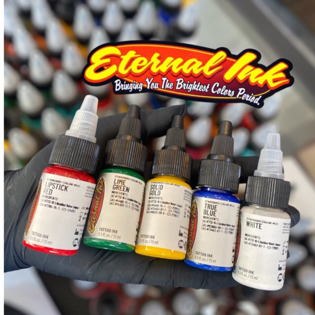 หมึกสัก Eternal Ink ครึ่งออนซ์ 1/2oz สีสักแท้ USA