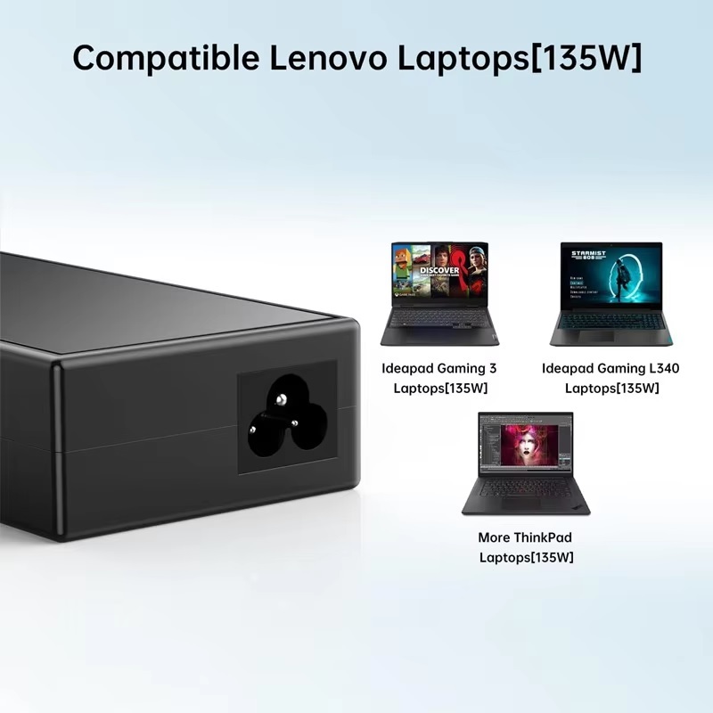 Adapter Power For Lenovo 20V 6.75A 135W AC Laptop Charger  ADL135NDC3A 45N0554 Legion Y520 Yoga C940 S740 Ideapad Y700.