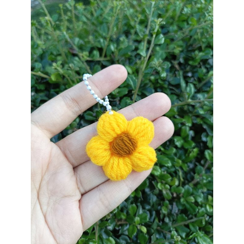 📌พร้อมส่ง พวงกุญแจดอกไม้ 🌻🌼🍀ไหมพรมแฮนด์เมด ของที่ระลึก ของขวัญปัจฉิมนิเทศ ของขวัญพิเศษ ของแจกลูกค้า - รูปที่ 4