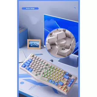 Leobog A75 Alice Mechanical Keyboard RGB TOP 3 โหมด 2.4g / BT / มีสาย E-sports Office