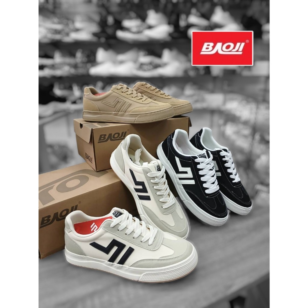 👟BAOJI บาโอจิ รองเท้าผ้าใบ Classic Style ไซส์41-45 , รุุ่น BRM1001, BRM1015,  BRM1000