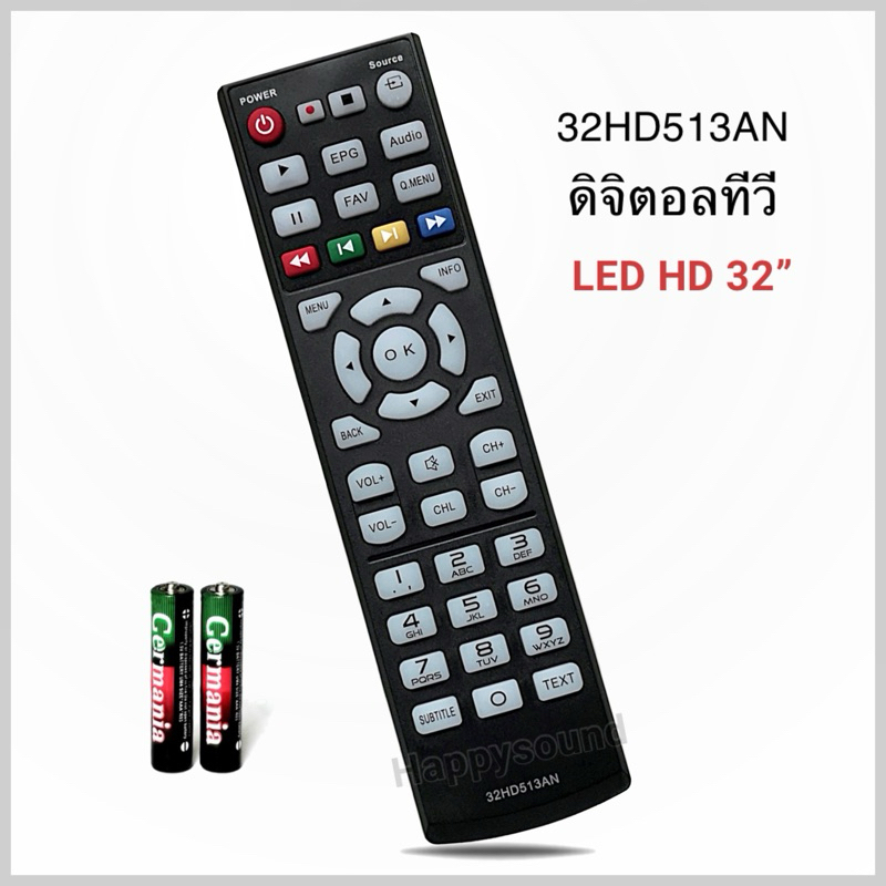รีโมททีวีดิจิตอลทีวี LCD/LED รุ่น 32HD513AN