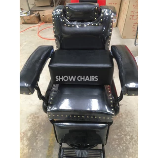 เบาะรองนั่งตัดผม สำหรับเด็ก หนังดำเงา