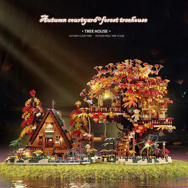 2000+PCS DIY ตัวต่อ บ้านต้นซากุระ แบบอย่างสถาปัตยกรรม บ้านต้นไม้ ขนาดใหญ่ ของเล่นตัวต่อ ของขวัญ - รูปที่ 2