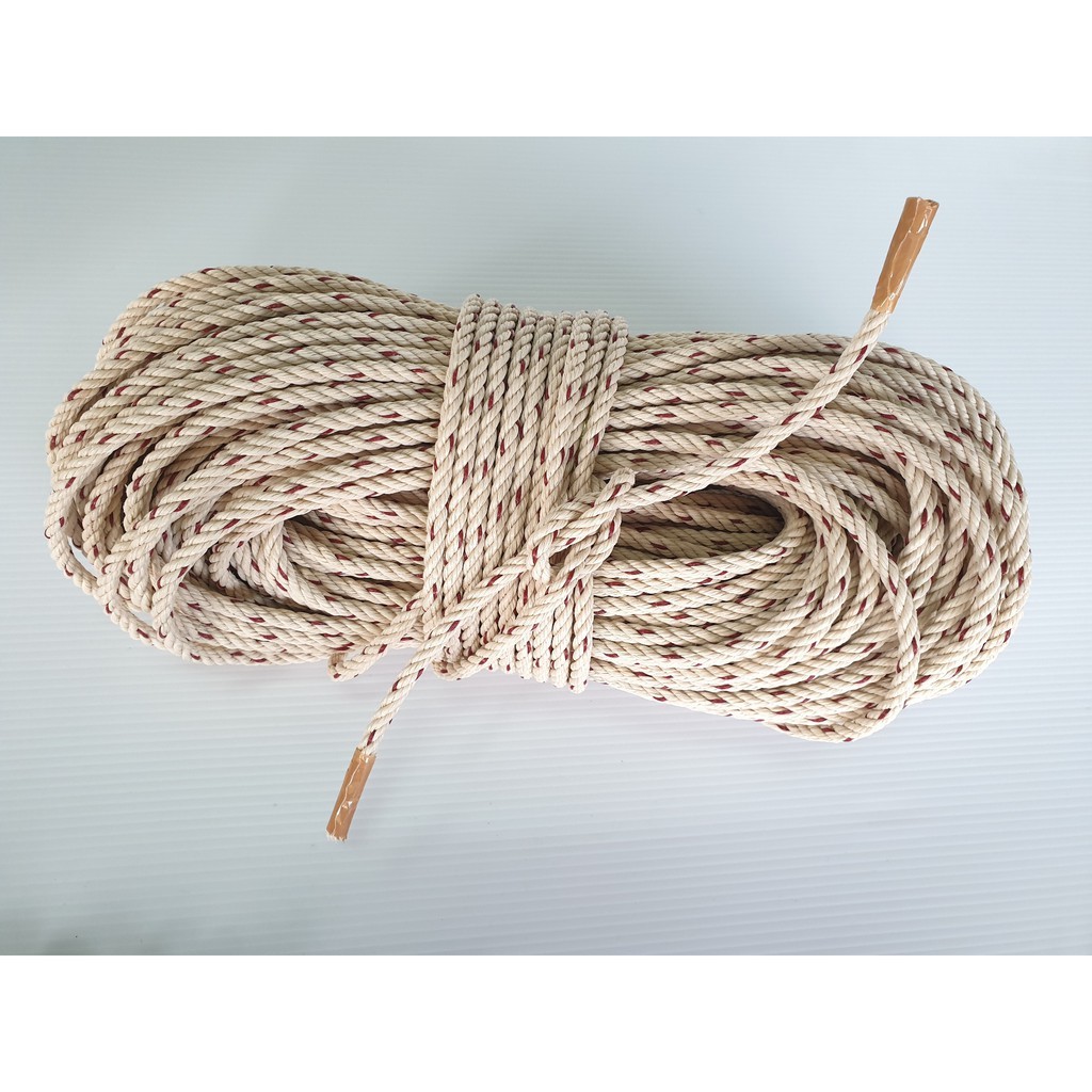 เชือกใยยักษ์ (ยกม้วน200เมตร) หนา4มิล 6มิล 8มิล 9มิล 12มิล เชือกประมง โรยตัว เชือกแมว จูงวัว ผูกเรือ เชือกชักเย่อ ทนแดด - รูปที่ 4