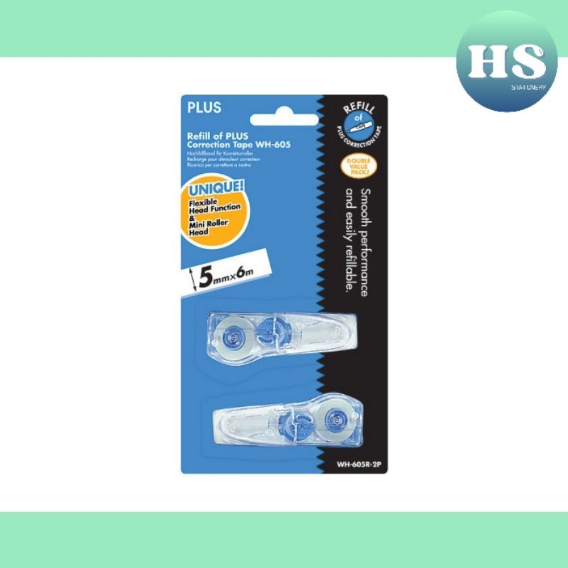 รีฟิลเทปลบคำผิด Plus WH-605R แพ็ค 2 ชิ้น