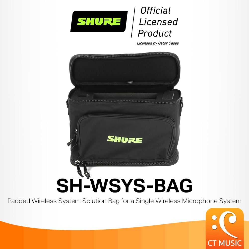 Shure by Gator SH-WSYS-BAG Padded Wireless System Solution Bag for a Single Wireless Microphone System กระเป๋า ไมโครโฟน