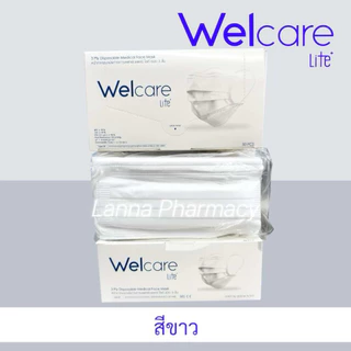 ❤️ส่งจากร้านยา❤️Welcare Lite หน้ากากอนามัยทางการแพทย์ เวลแคร์ ไลต์ 3ชั้น กล่อง 50 ชิ้น