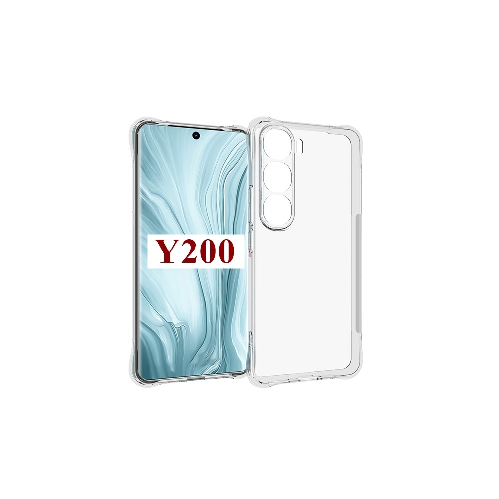 เคสสำหรับ vivo Y200 5G แบบ TPU ใสเสริมขอบและมุมกันกระแทก