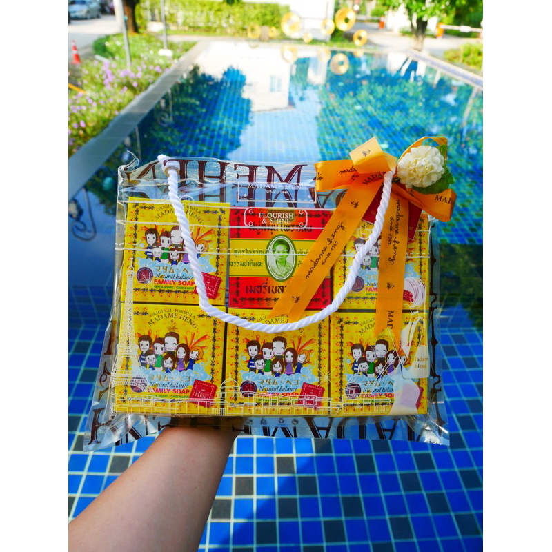 📌150กรัม✖️6ก้อน📌 Family of Mom set (สบู่แฟมิลี่5ก้อน➕สบู่เมอรี่เบลล์1ก้อน) set Family soap+Merry bell soap