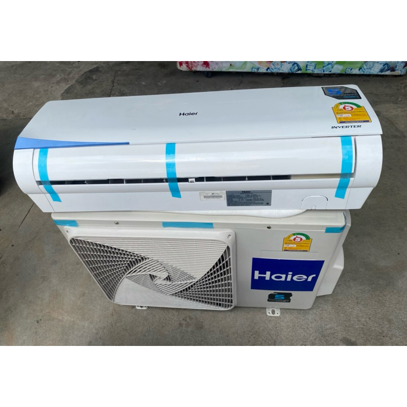 Haierinverter 12000btuปี2019สภาพภายในไม่มีรอยรั่วเทสระบบเติมน้ำยาพร้อมใช้งานราคาเครื่องเปล่า6000บาทร