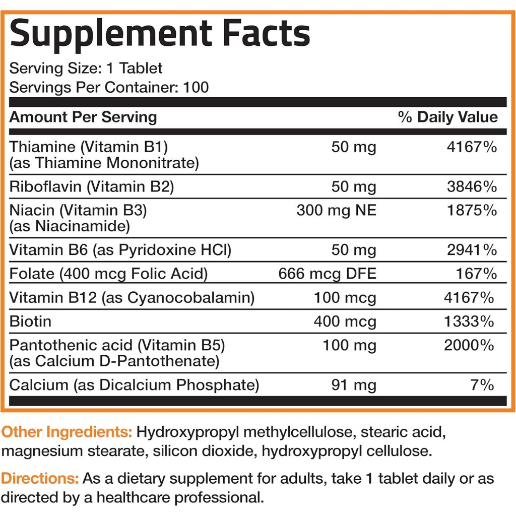 [exp.8/27]‼️Bronson Super B Vitamin B Complex Sustained Slow Release วิตามินบีรวม ชนิดปล่อยช้า - รูปที่ 2