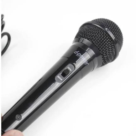 d-power MIC-K52B ไมค์โครโฟน เเบบมีสาย / Microphone 6.35 mm. สายยาว 3 เมตร