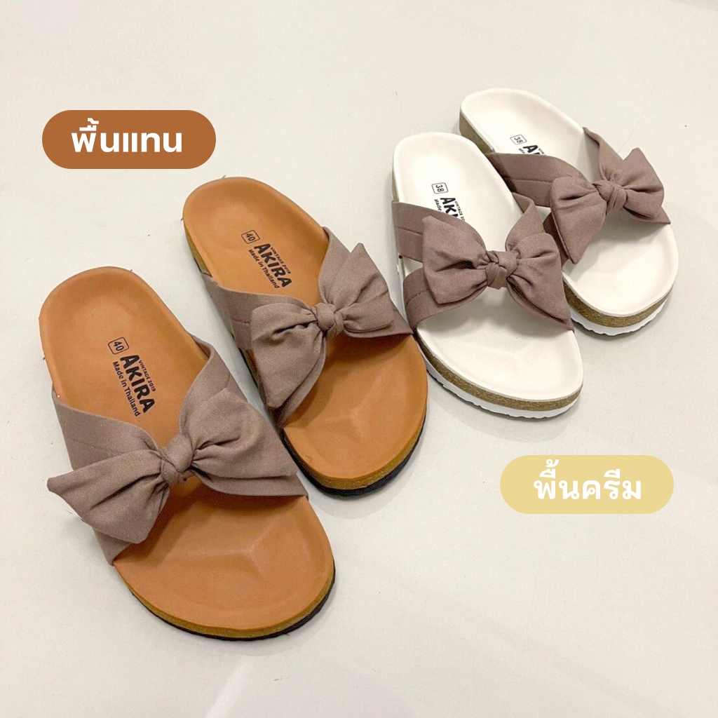 (มีไซส์ใหญ่) รองเท้าแตะ รุ่น JINNY ผูกโบว์ มี 2 พื้น ลุยน้ำได้ เบา สบาย #shalyn