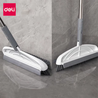 Deli แปรงขัดพื้น2in1 แปรงขัดห้องน้ำ พร้อมที่รีดน้ำในตัว อุปกรณ์ทำความสะอาด Floor Brush