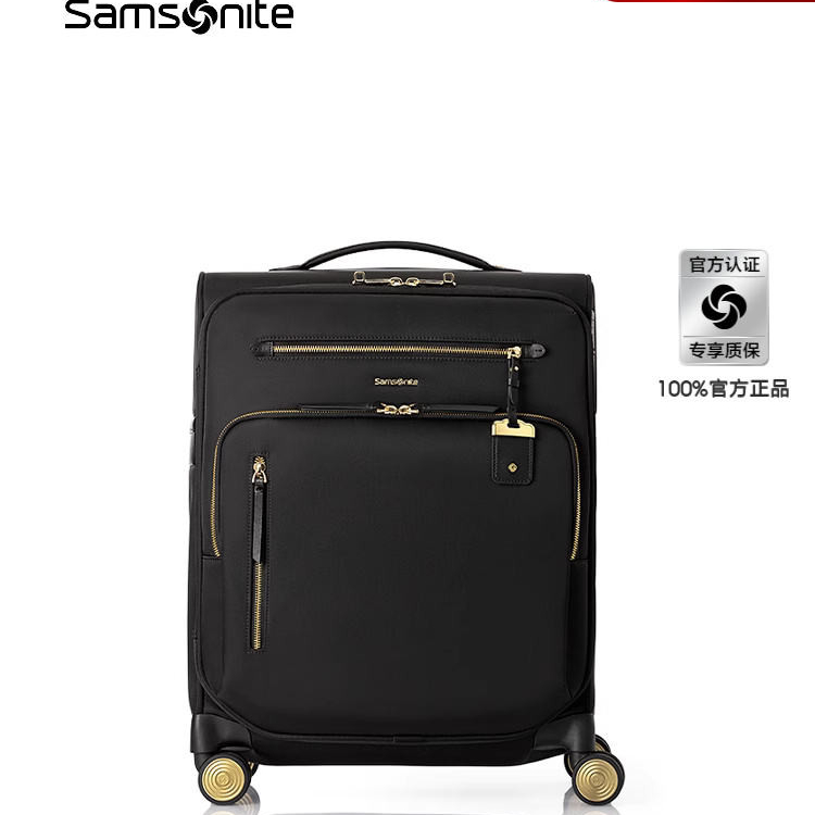 Samsonite กระเป๋าเดินทางผู้หญิงใหม่เงียบรถเข็นขึ้นเครื่องกรณีทนทานความจุขนาดใหญ่กระเป๋าเดินทาง TL3