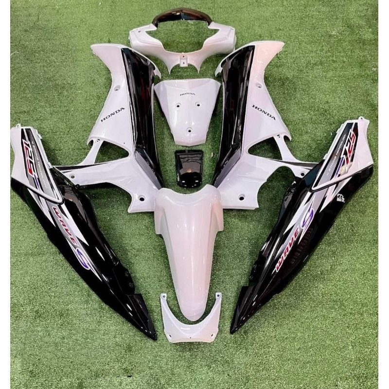 ชุดสีเวฟ 125 i wave 125 s สีขาวมุกดำตามแบบสินค้าพร้อมส่งไม่ต้องรอนาน