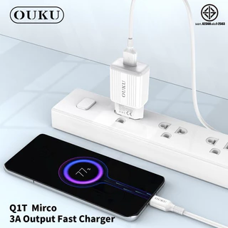 🔥หัวชาร์จ+สายชาร์จ OUKU Q1-T ชาร์จเร็ว Charger Set Fast Charging 2.4A สำหรับ สำหรับ Micro USB/lighting/Type C