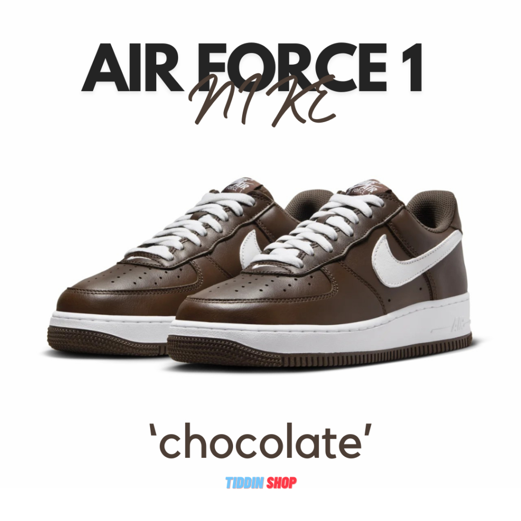 Nike Air Force 1 Low Retro QS 'Chocolate' [ลิขสิทธิ์แท้ NIKE Thailand] [รหัส FD7039 200 ]