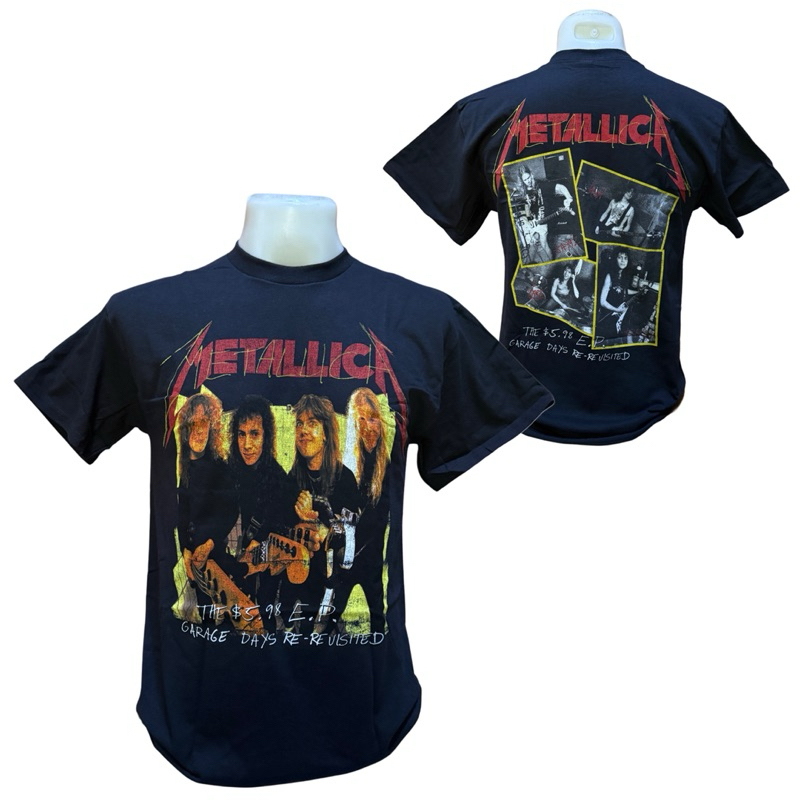 เสื้อวง METALLICA T-SHIRT ลาย GARAGE PHOTO YELLOW ลิขสิทธิ์ของแท้ UK